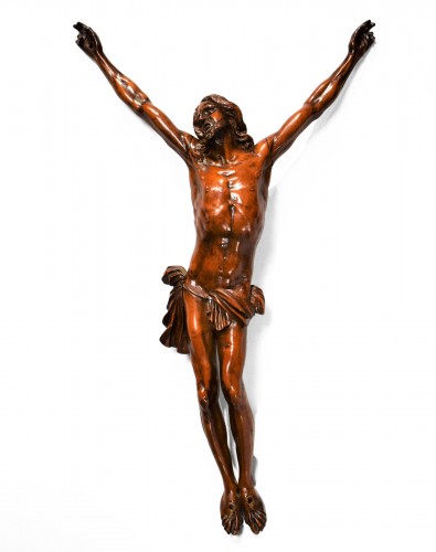 Christ crucifié en buis - Travail vénitien du XVIIe siècle